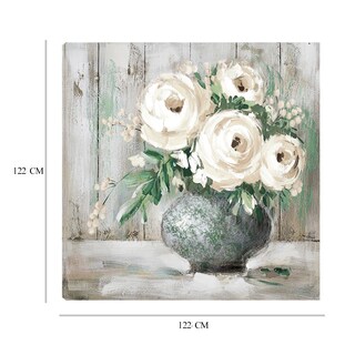 Foto 6 | Cuadro Decorativo - Flor Blanca Y Sabia I - Willowbrook Fine Art - Arte Floral - Impresión En Lienzo - Fine Art Tj