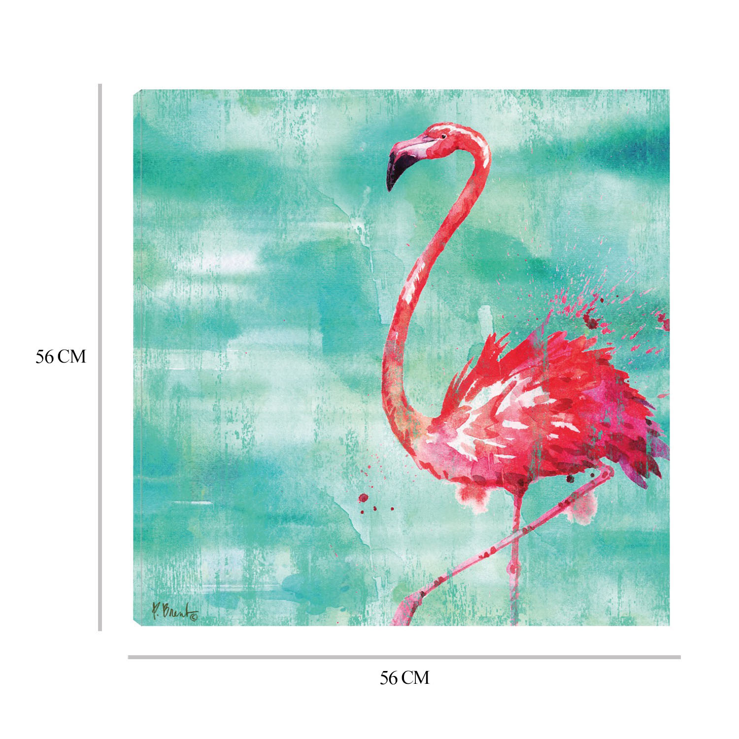Foto 6 | Cuadro Decorativo - Flamingo De Arianna Ii - Turquesa - Paul Brent  - Arte Animales - Impresión En Lienzo - Fine Art Tj
