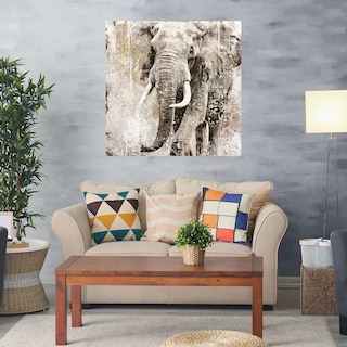 Foto 2 | Cuadro Decorativo - Elefante De Retrato De Marfil - Heather Hayes - Arte Animales - Impresión En Lienzo - Fine Art Tj