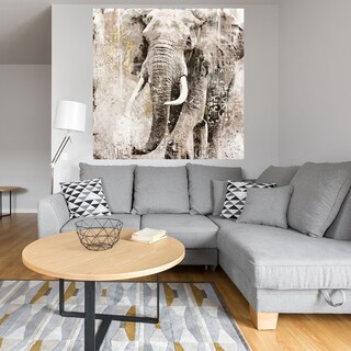 Foto 4 | Cuadro Decorativo - Elefante De Retrato De Marfil - Heather Hayes - Arte Animales - Impresión En Lienzo - Fine Art Tj