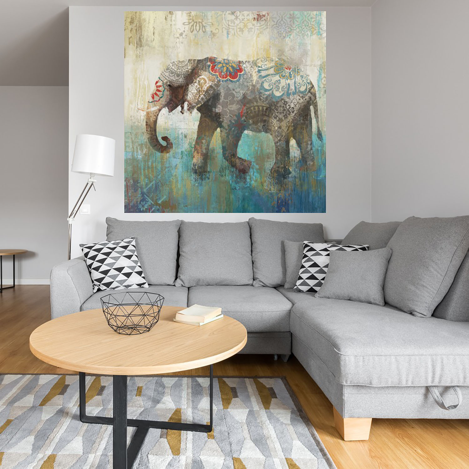 Foto 4 | Cuadro Decorativo - Elefante Boho Ii - Heather Hayes  - Arte Animales - Impresión En Lienzo - Fine Art Tj