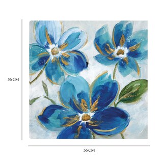Foto 6 | Cuadro Decorativo - Azules Florecientes I - Nan - Arte Floral - Impresión En Lienzo - Fine Art Tj