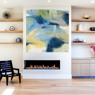 Foto 5 | Cuadro Decorativo - Caos Azul - Michele Gort - Arte Abstracto - Impresión En Lienzo - Fine Art Tj