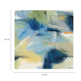 Foto 6 | Cuadro Decorativo - Caos Azul - Michele Gort - Arte Abstracto - Impresión En Lienzo - Fine Art Tj