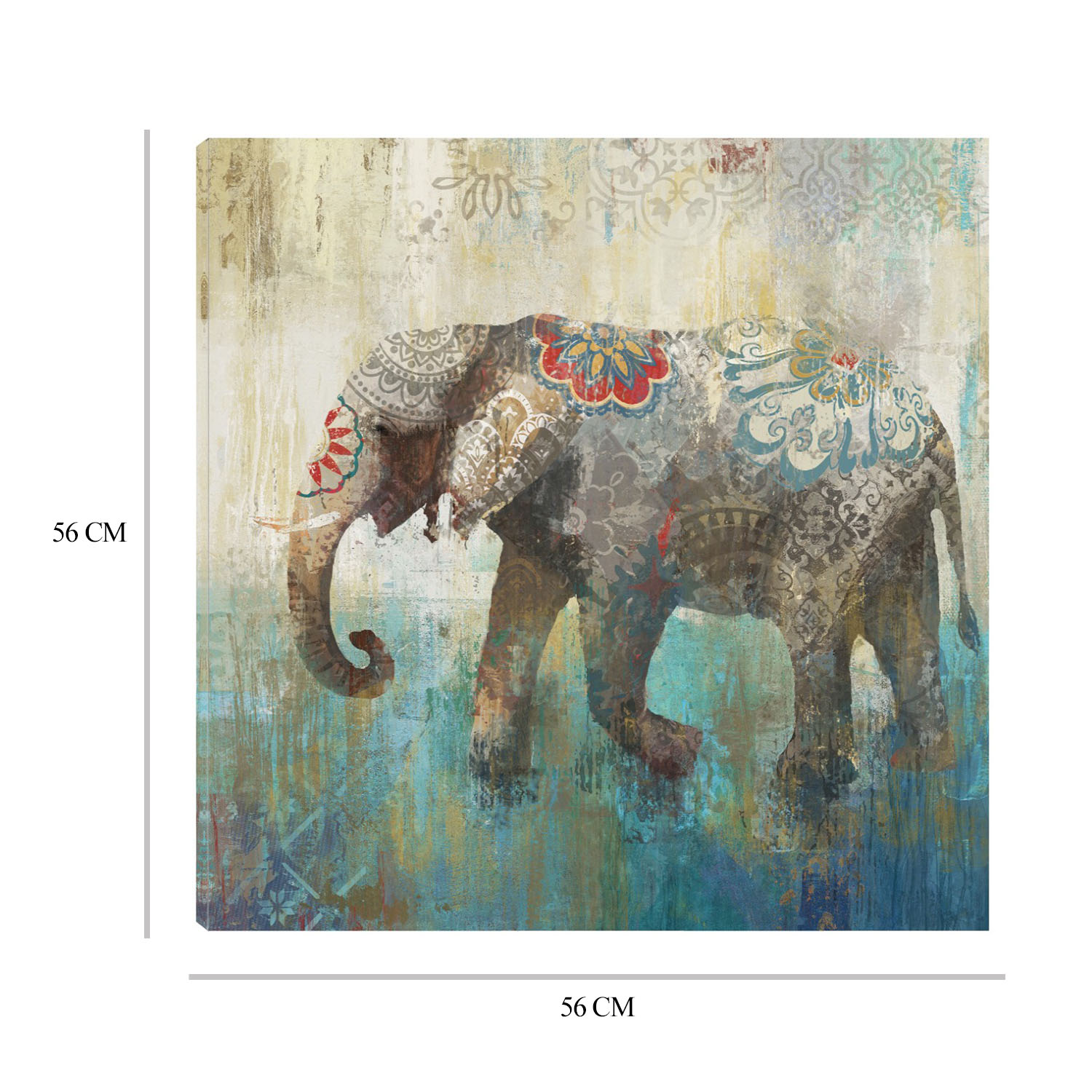 Foto 7 pulgar | Cuadro Decorativo - Elefante Boho Ii - Heather Hayes  - Arte Animales - Impresión En Lienzo - Fine Art Tj