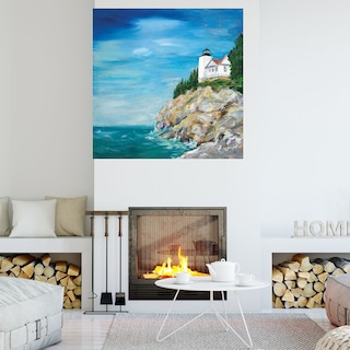 Foto 4 | Cuadro Decorativo - Faro En La Costa Rocosa Ii - Julie Derice - Arte Costa - Impresión En Lienzo - Fine Art Tj