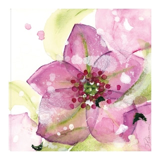 Foto 1 | Cuadro Decorativo - Flor Rosa En La Nieve - Dawn Derman - Arte Abstracto - Impresión En Lienzo - Fine Art Tj
