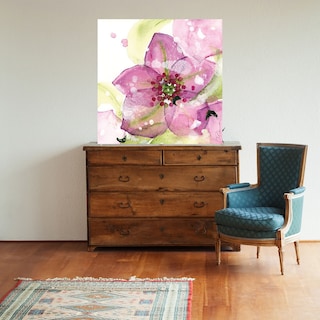 Foto 2 | Cuadro Decorativo - Flor Rosa En La Nieve - Dawn Derman - Arte Abstracto - Impresión En Lienzo - Fine Art Tj