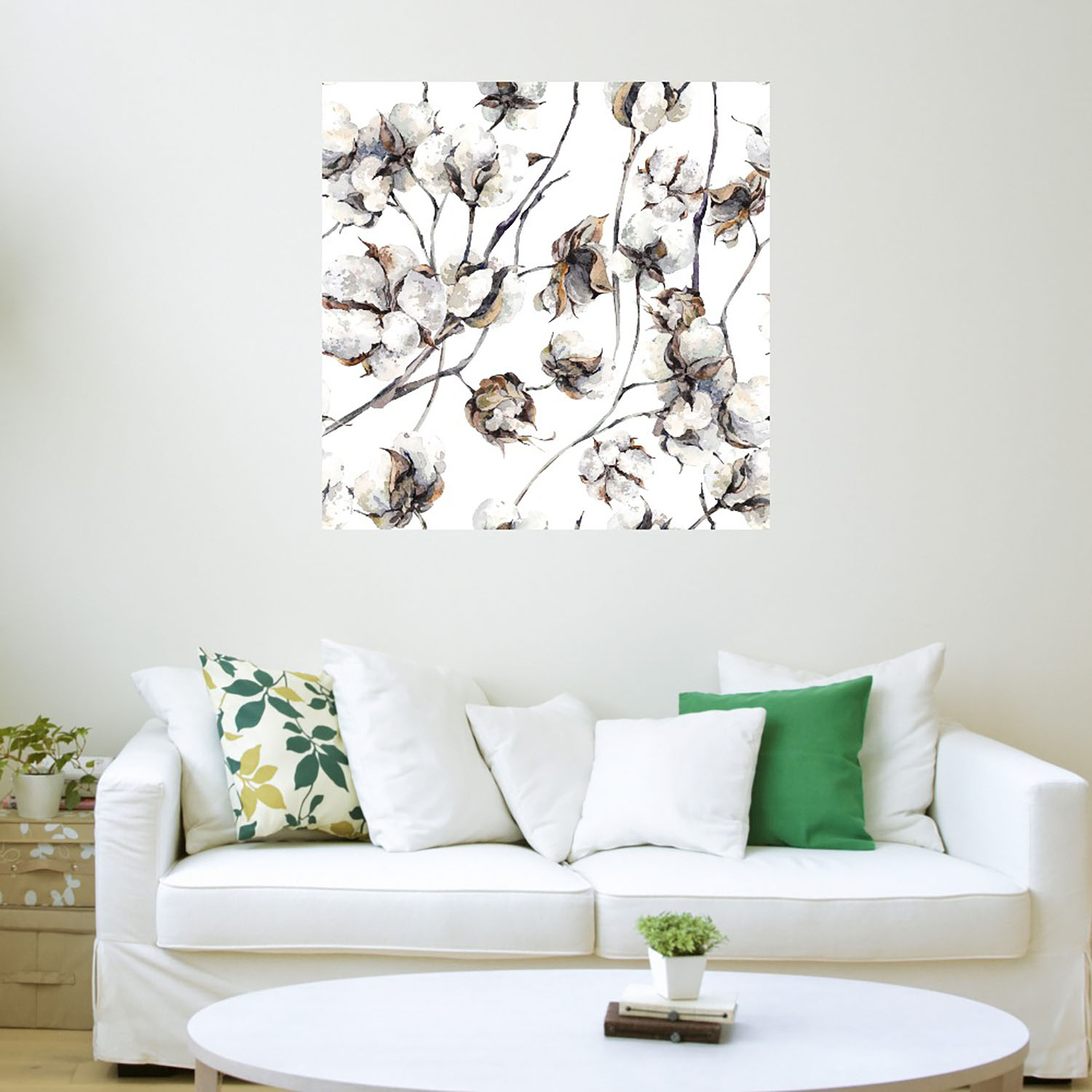 Foto 4 pulgar | Cuadro Decorativo - Flores De Algodón - Belle Maison  - Arte Floral - Impresión En Lienzo - Fine Art Tj