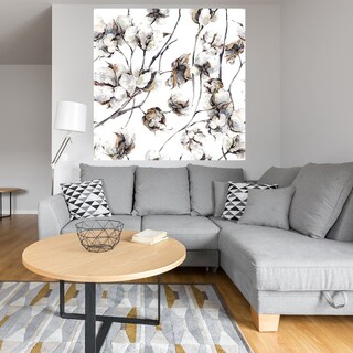 Foto 4 | Cuadro Decorativo - Flores De Algodón - Belle Maison - Arte Floral - Impresión En Lienzo - Fine Art Tj