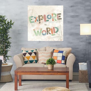 Foto 2 | Cuadro Decorativo - Explora El Mundo Iv - Veronique Charron - Arte Frases - Impresión En Lienzo - Fine Art Tj