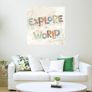 Foto 3 | Cuadro Decorativo - Explora El Mundo Iv - Veronique Charron - Arte Frases - Impresión En Lienzo - Fine Art Tj