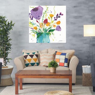 Foto 2 | Cuadro Decorativo - Flores Brillantes - Sheila Golden - Arte Floral - Impresión En Lienzo - Fine Art Tj