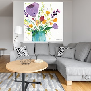 Foto 4 | Cuadro Decorativo - Flores Brillantes - Sheila Golden - Arte Floral - Impresión En Lienzo - Fine Art Tj