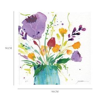 Foto 6 | Cuadro Decorativo - Flores Brillantes - Sheila Golden - Arte Floral - Impresión En Lienzo - Fine Art Tj