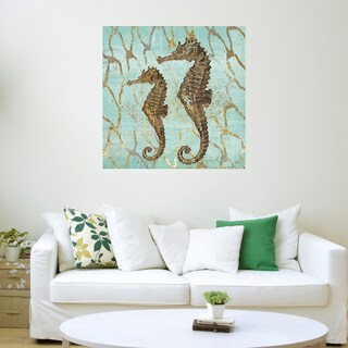 Foto 3 | Cuadro Decorativo - Caballitos De Mar De Oro - Heather Hayes - Arte Animales - Impresión En Lienzo - Fine Art Tj