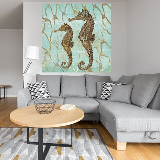 Foto 4 | Cuadro Decorativo - Caballitos De Mar De Oro - Heather Hayes - Arte Animales - Impresión En Lienzo - Fine Art Tj