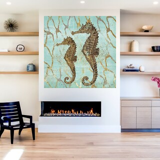 Foto 5 | Cuadro Decorativo - Caballitos De Mar De Oro - Heather Hayes - Arte Animales - Impresión En Lienzo - Fine Art Tj