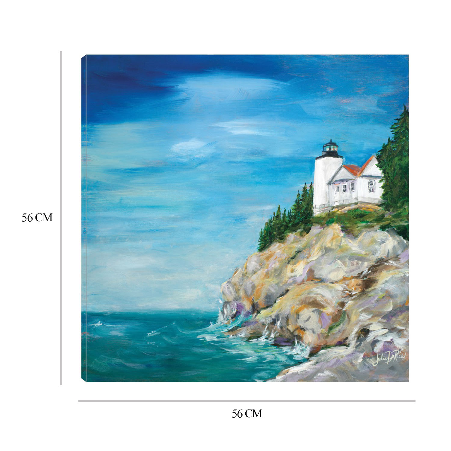 Foto 6 | Cuadro Decorativo - Faro En La Costa Rocosa Ii - Julie Derice  - Arte Costa - Impresión En Lienzo - Fine Art Tj