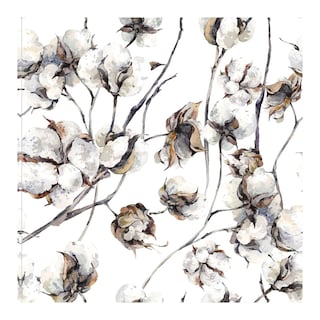 Foto 1 | Cuadro Decorativo - Flores De Algodón - Belle Maison - Arte Floral - Impresión En Lienzo - Fine Art Tj