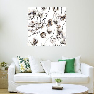 Foto 3 | Cuadro Decorativo - Flores De Algodón - Belle Maison - Arte Floral - Impresión En Lienzo - Fine Art Tj