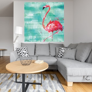 Foto 4 | Cuadro Decorativo - Flamingo De Arianna Ii - Turquesa - Paul Brent - Arte Animales - Impresión En Lienzo - Fine Art Tj
