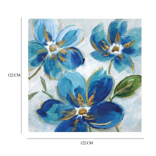 Foto 6 | Cuadro Decorativo - Azules Florecientes I - Nan - Arte Floral - Impresión En Lienzo - Fine Art Tj