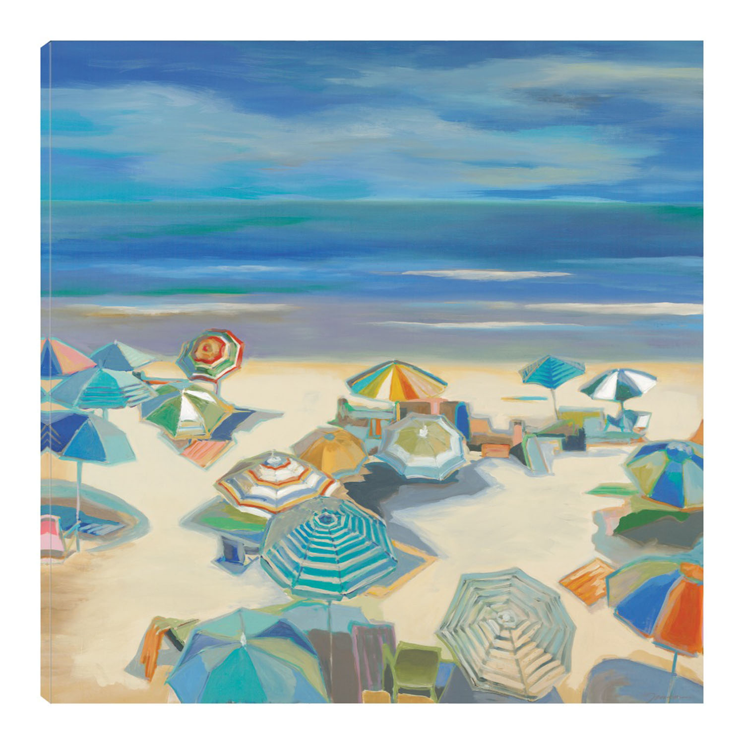 Cuadro Decorativo - Fiesta En La Playa - Liz Jardine  - Arte Paisaje - Impresión En Lienzo - Fine Art Tj