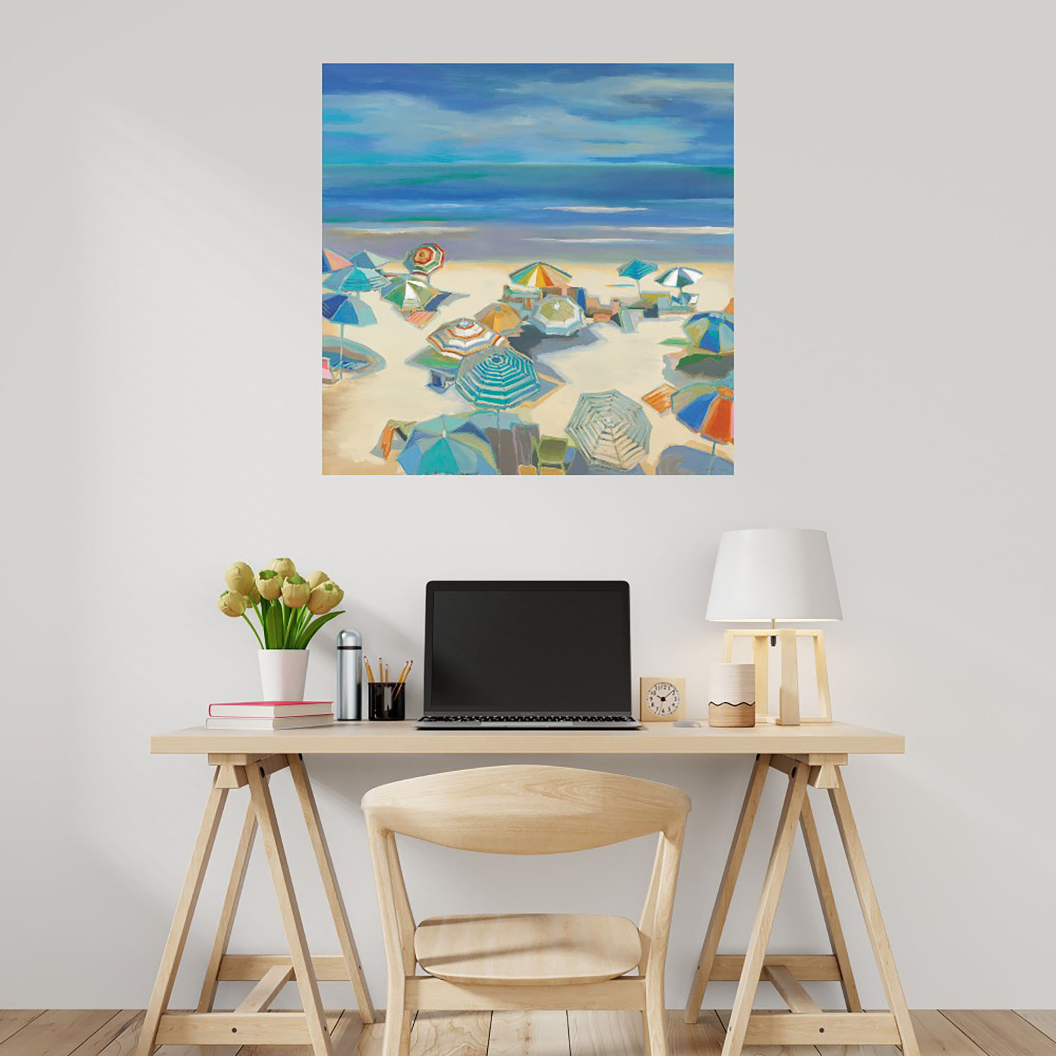 Foto 2 | Cuadro Decorativo - Fiesta En La Playa - Liz Jardine  - Arte Paisaje - Impresión En Lienzo - Fine Art Tj