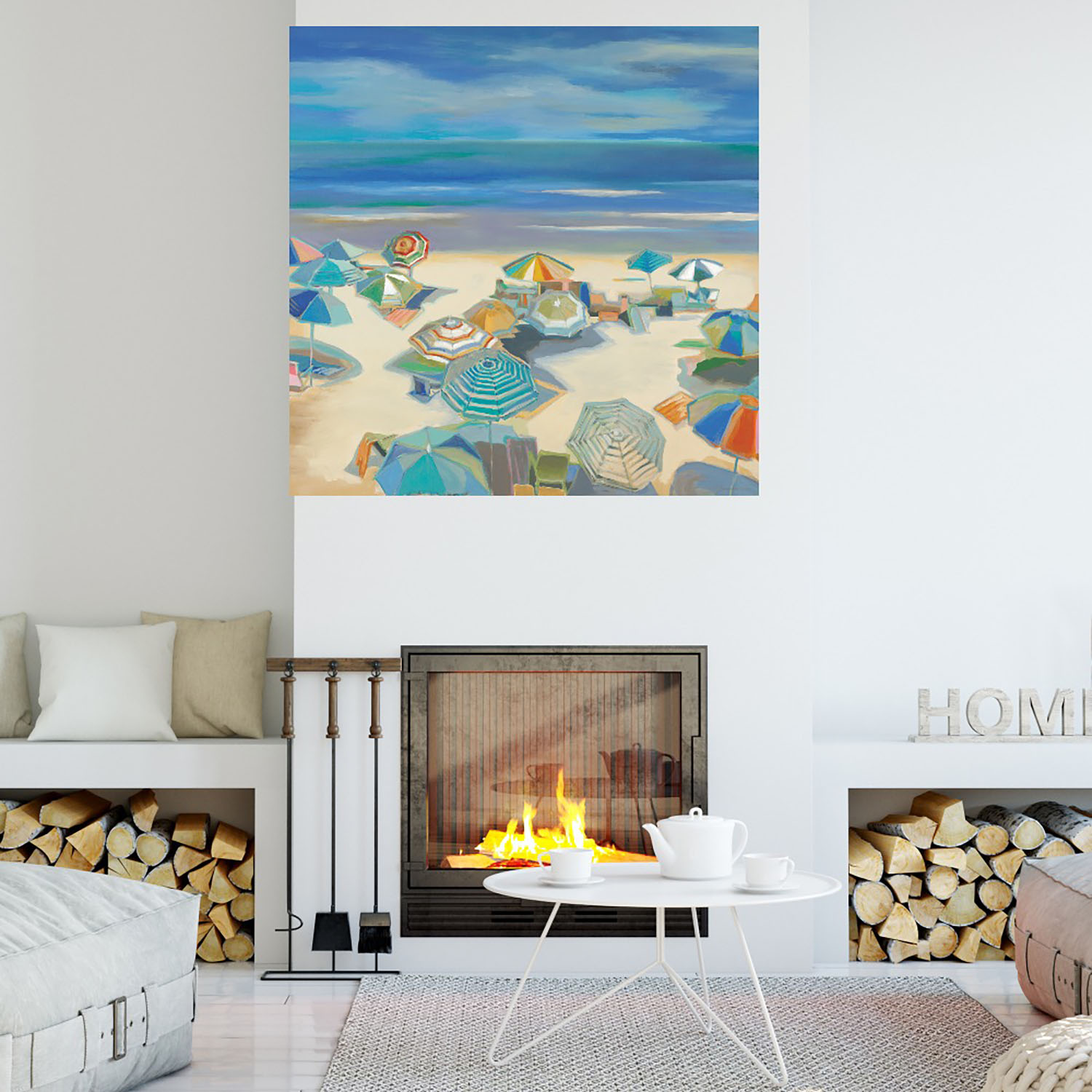 Foto 5 pulgar | Cuadro Decorativo - Fiesta En La Playa - Liz Jardine  - Arte Paisaje - Impresión En Lienzo - Fine Art Tj