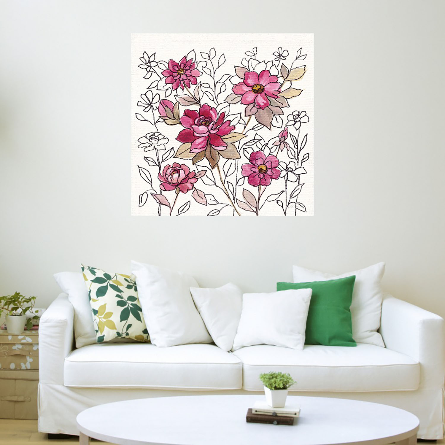 Foto 4 pulgar | Cuadro Decorativo - Encaje De Flor Magenta I - Silvia Vassileva  - Arte Floral - Impresión En Lienzo - Fine Art Tj