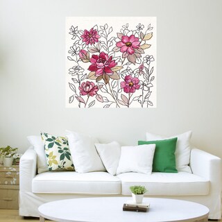 Foto 3 | Cuadro Decorativo - Encaje De Flor Magenta I - Silvia Vassileva - Arte Floral - Impresión En Lienzo - Fine Art Tj