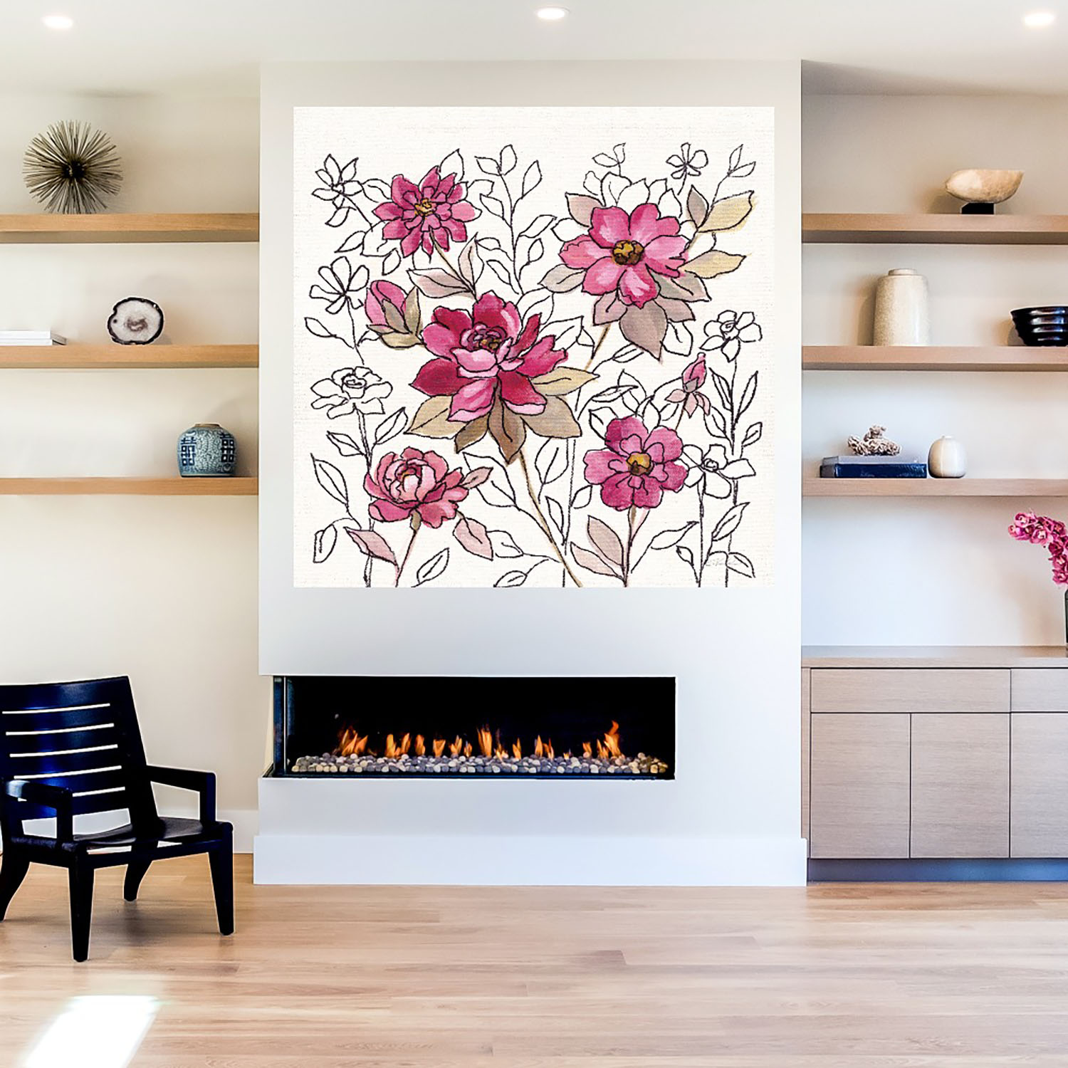 Foto 5 | Cuadro Decorativo - Encaje De Flor Magenta I - Silvia Vassileva  - Arte Floral - Impresión En Lienzo - Fine Art Tj