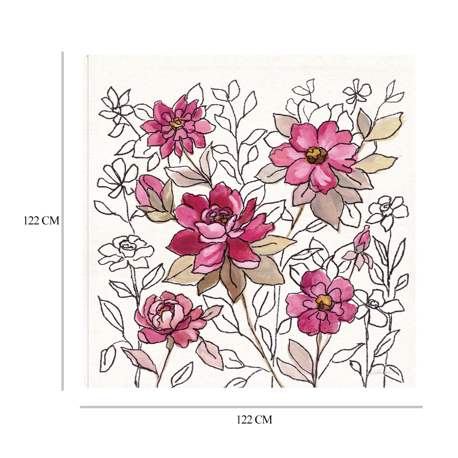 Foto 7 pulgar | Cuadro Decorativo - Encaje De Flor Magenta I - Silvia Vassileva  - Arte Floral - Impresión En Lienzo - Fine Art Tj
