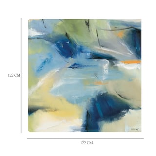 Foto 6 | Cuadro Decorativo - Caos Azul - Michele Gort - Arte Abstracto - Impresión En Lienzo - Fine Art Tj