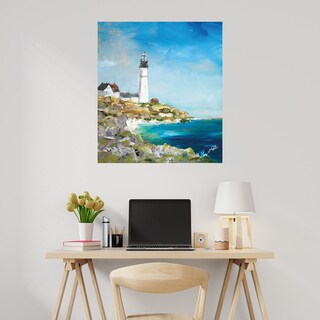 Foto 2 | Cuadro Decorativo - Faro En La Costa Rocosa I - Julie Derice - Arte Costa - Impresión En Lienzo - Fine Art Tj