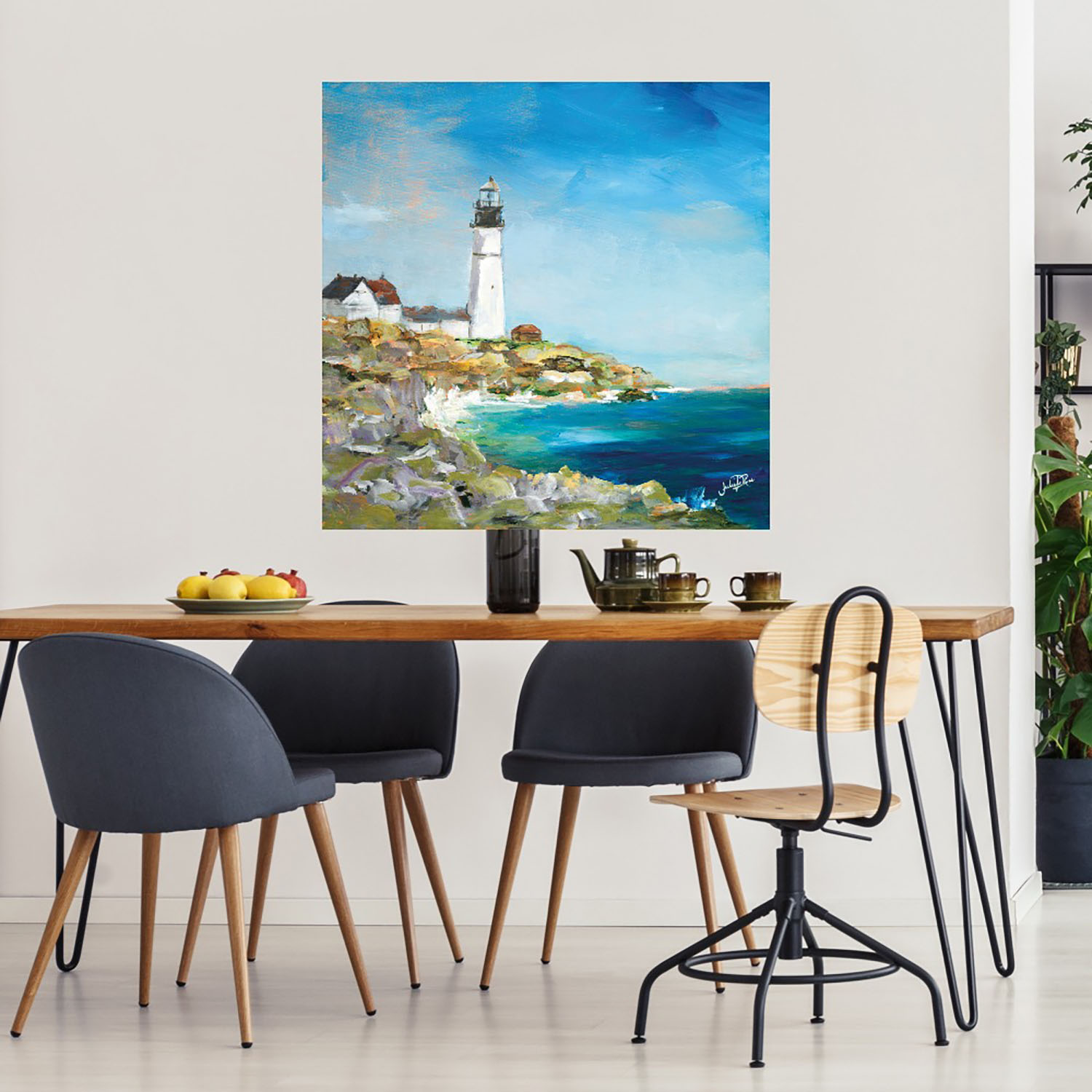 Foto 4 pulgar | Cuadro Decorativo - Faro En La Costa Rocosa I - Julie Derice  - Arte Costa - Impresión En Lienzo - Fine Art Tj