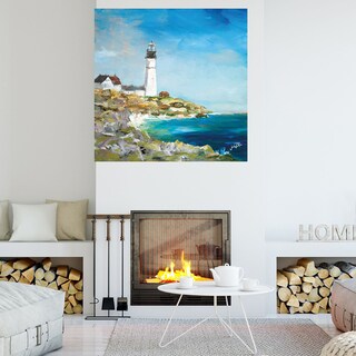 Foto 4 | Cuadro Decorativo - Faro En La Costa Rocosa I - Julie Derice - Arte Costa - Impresión En Lienzo - Fine Art Tj