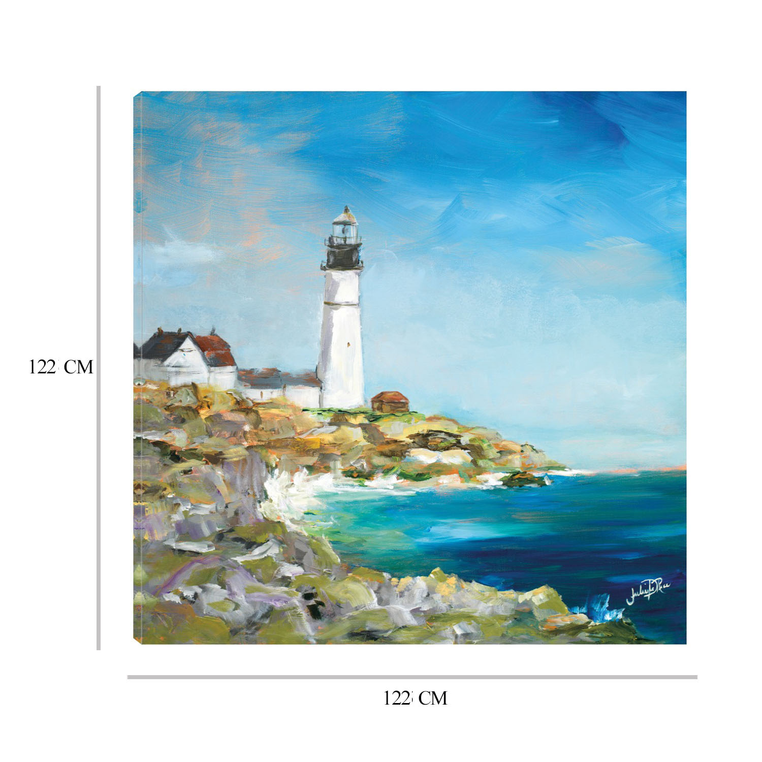 Foto 6 | Cuadro Decorativo - Faro En La Costa Rocosa I - Julie Derice  - Arte Costa - Impresión En Lienzo - Fine Art Tj