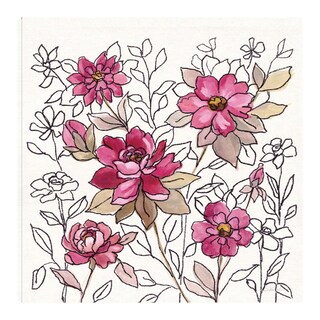 Foto 1 | Cuadro Decorativo - Encaje De Flor Magenta I - Silvia Vassileva - Arte Floral - Impresión En Lienzo - Fine Art Tj