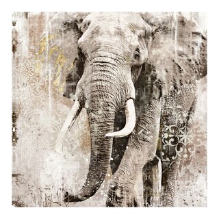 Foto 1 | Cuadro Decorativo - Elefante De Retrato De Marfil - Heather Hayes - Arte Animales - Impresión En Lienzo - Fine Art Tj
