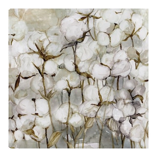 Foto 1 | Cuadro Decorativo - Campo De Algodón - Carol Robinson - Arte Floral - Impresión En Lienzo - Fine Art Tj