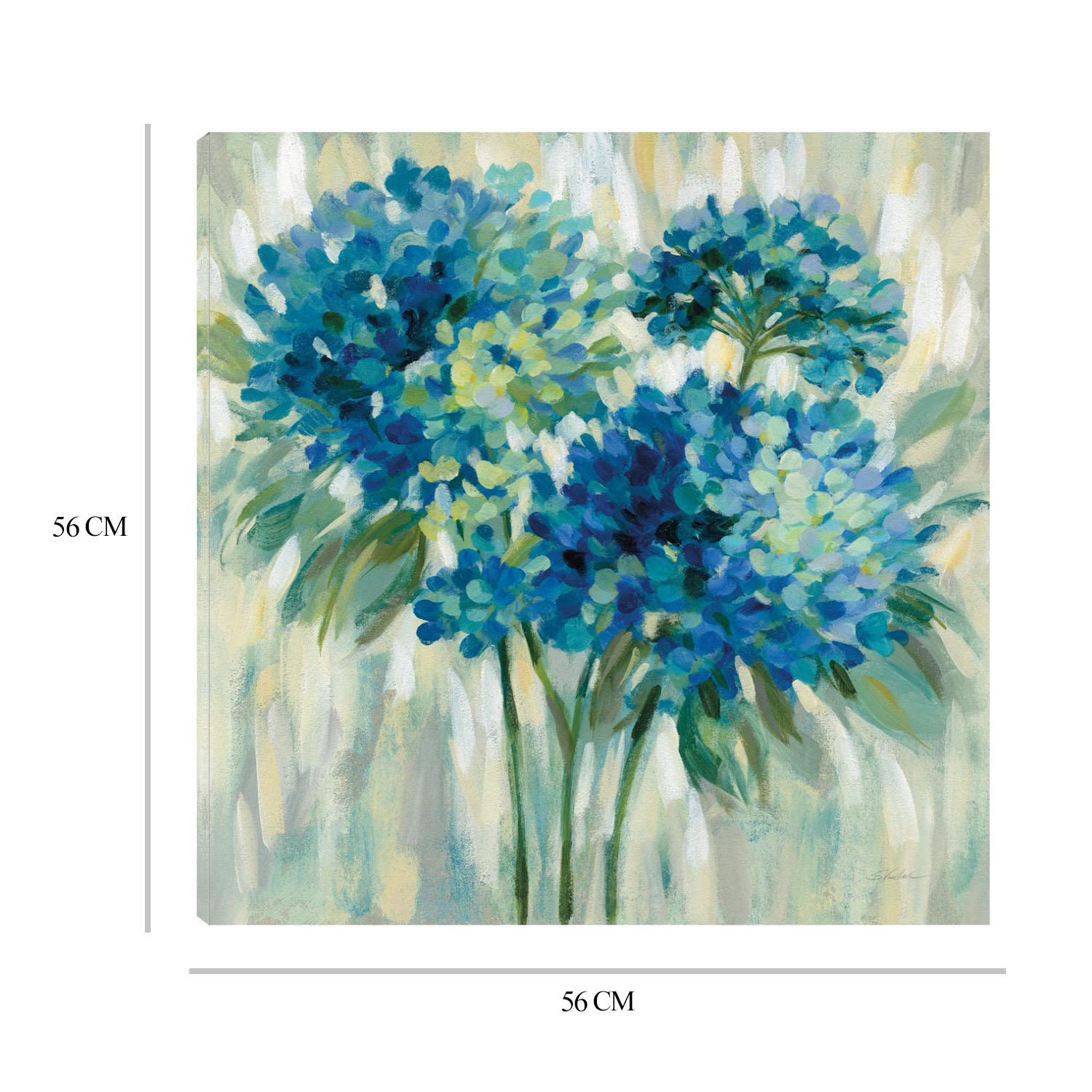 Foto 7 pulgar | Cuadro Decorativo - Estallido De Hortensias - Silvia Vassileva  - Arte Floral - Impresión En Lienzo - Fine Art Tj