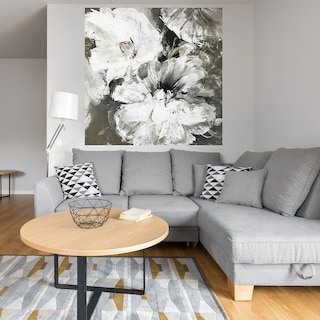 Foto 4 | Cuadro Decorativo - Flores Blancas Y Grises - Design Fabrikken - Arte Floral - Impresión En Lienzo - Fine Art Tj