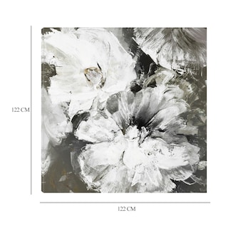 Foto 6 | Cuadro Decorativo - Flores Blancas Y Grises - Design Fabrikken - Arte Floral - Impresión En Lienzo - Fine Art Tj