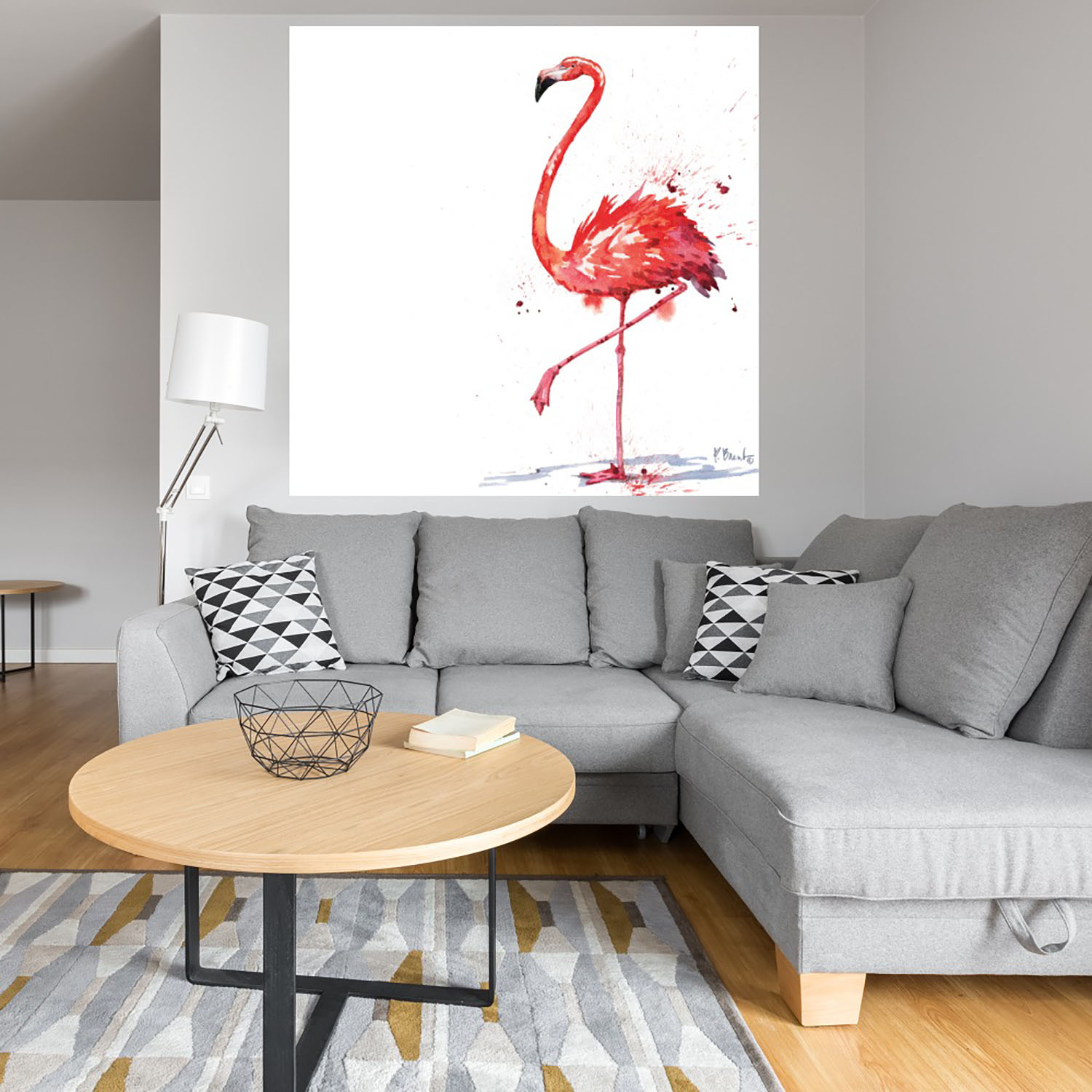 Foto 4 | Cuadro Decorativo - Flamingo De Arianna Ii - Paul Brent  - Arte Animales - Impresión En Lienzo - Fine Art Tj