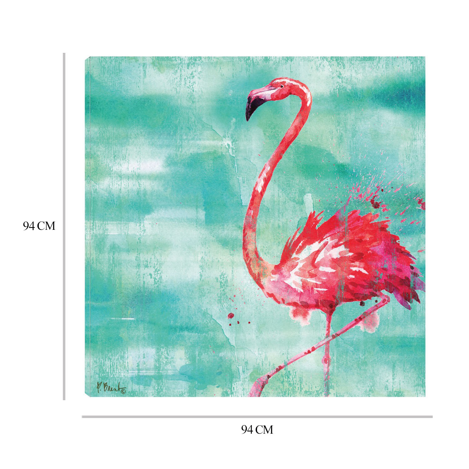 Foto 7 pulgar | Cuadro Decorativo - Flamingo De Arianna Ii - Turquesa - Paul Brent  - Arte Animales - Impresión En Lienzo - Fine Art Tj