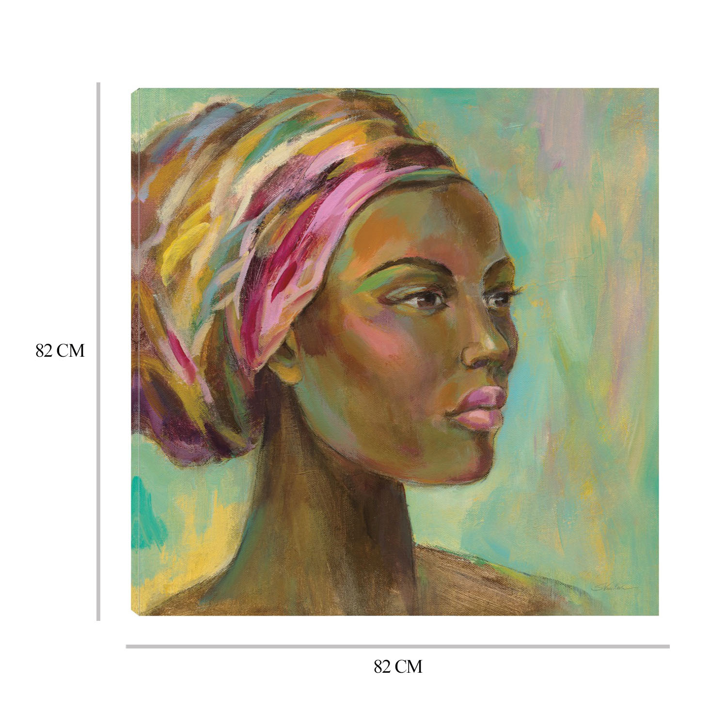 Foto 6 | Cuadro Decorativo Fine Art Tj Mujer Africana I Silvia Vassileva Arte Moderno Impresión en Lienzo