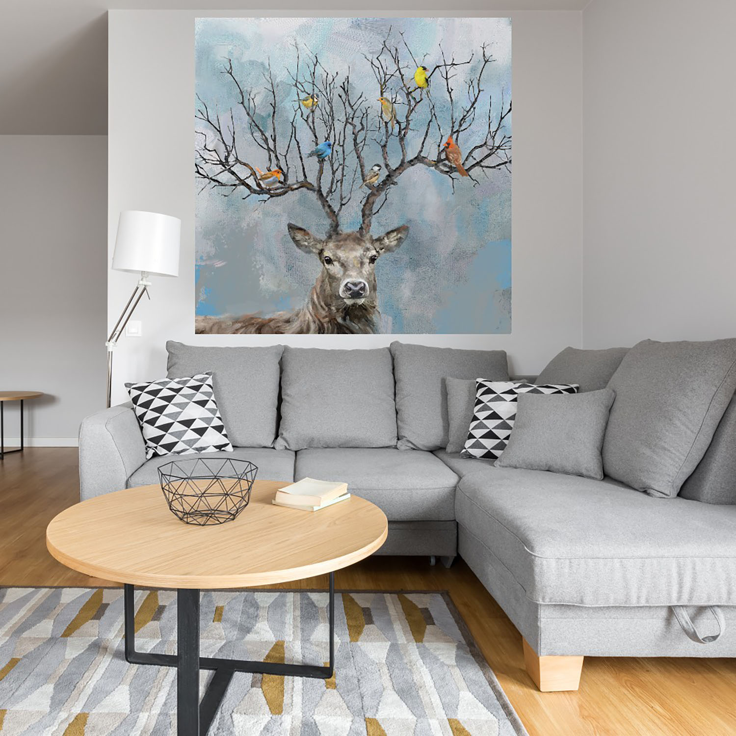 Foto 4 | Cuadro Decorativo Fine Art Tj Más Cercano y Más Ciervo Studio Arts Arte Animales Impresión en Lienzo