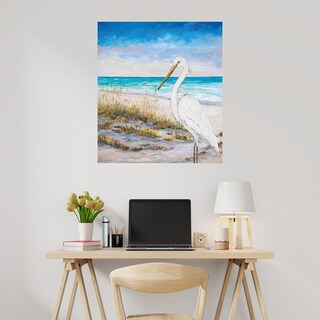 Foto 2 | Cuadro Decorativo - Garza En La Playa - Julie Derice - Arte Moderno - Impresión En Lienzo - Fine Art Tj